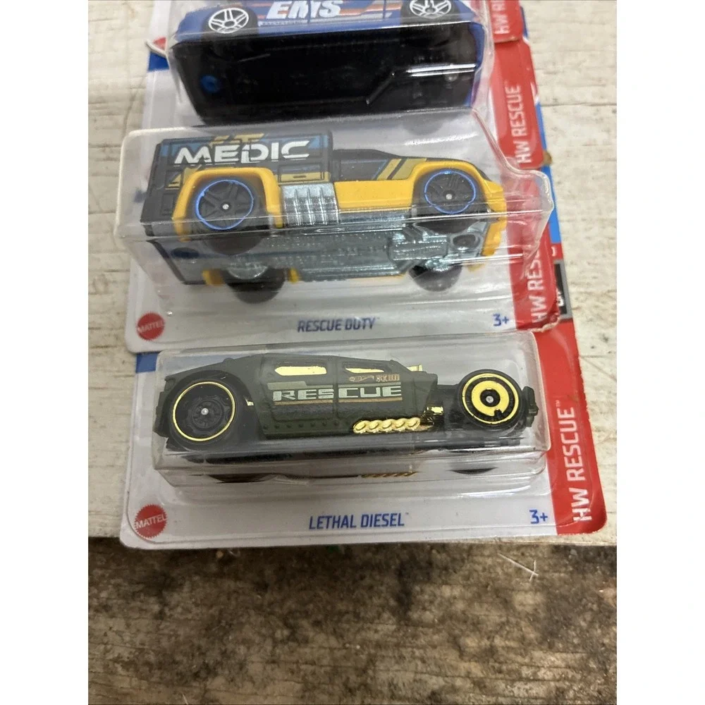 Four Hot Wheels HW RAPID RESPONSE Die cast Collectible Toy Car NIB